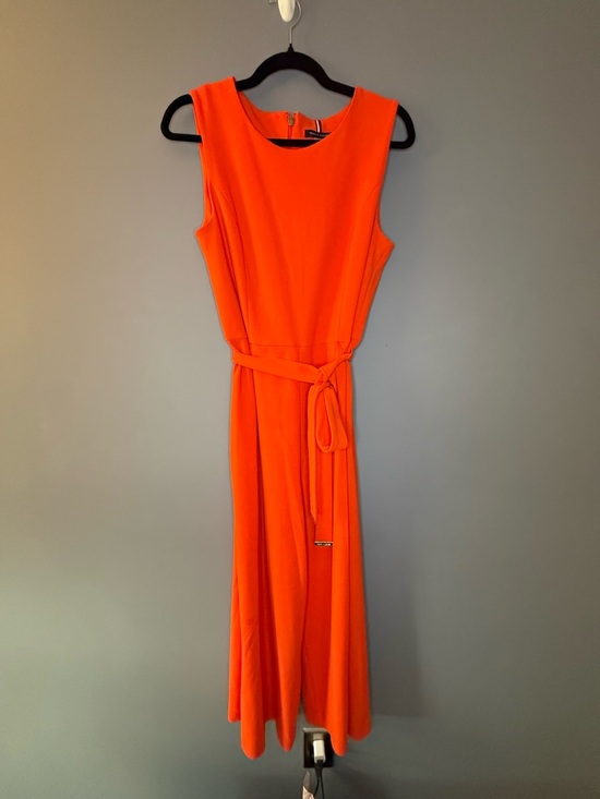 Tommy Hilfiger Pants - Tommy Hilfiger Sleeveless Orange Romper with Waist Tie